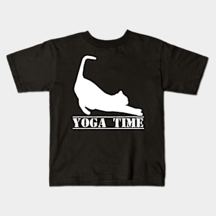 Yoga Time Cat Lover Kids T-Shirt